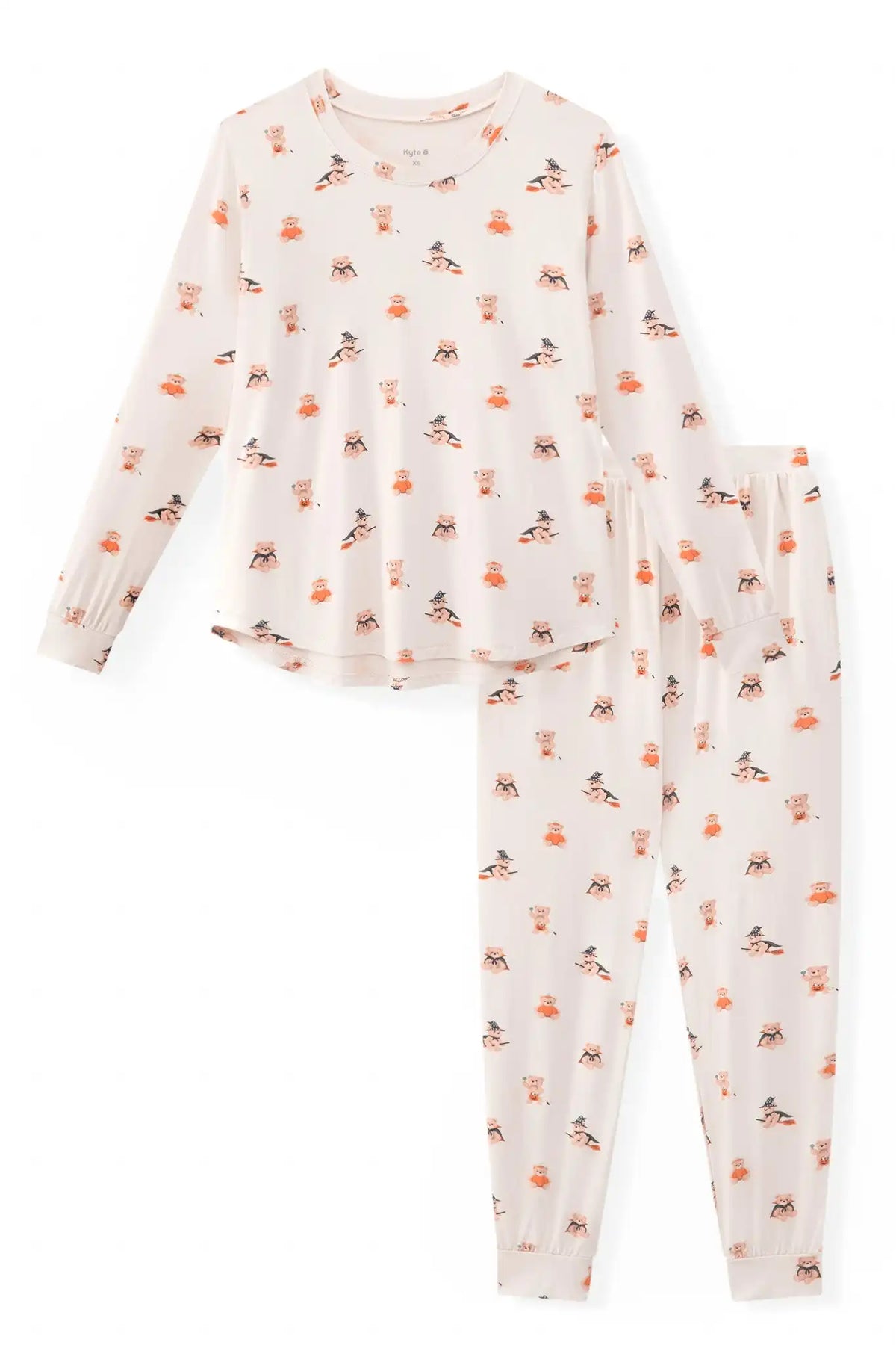 Women's Jogger Pajama Set in Halloween Teddy