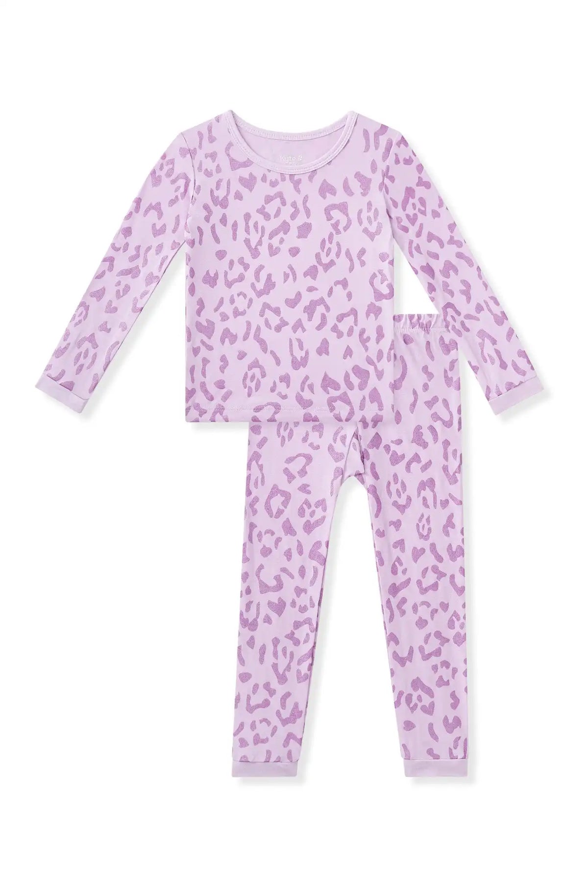 Long Sleeve Pajamas in Thistle Leopard