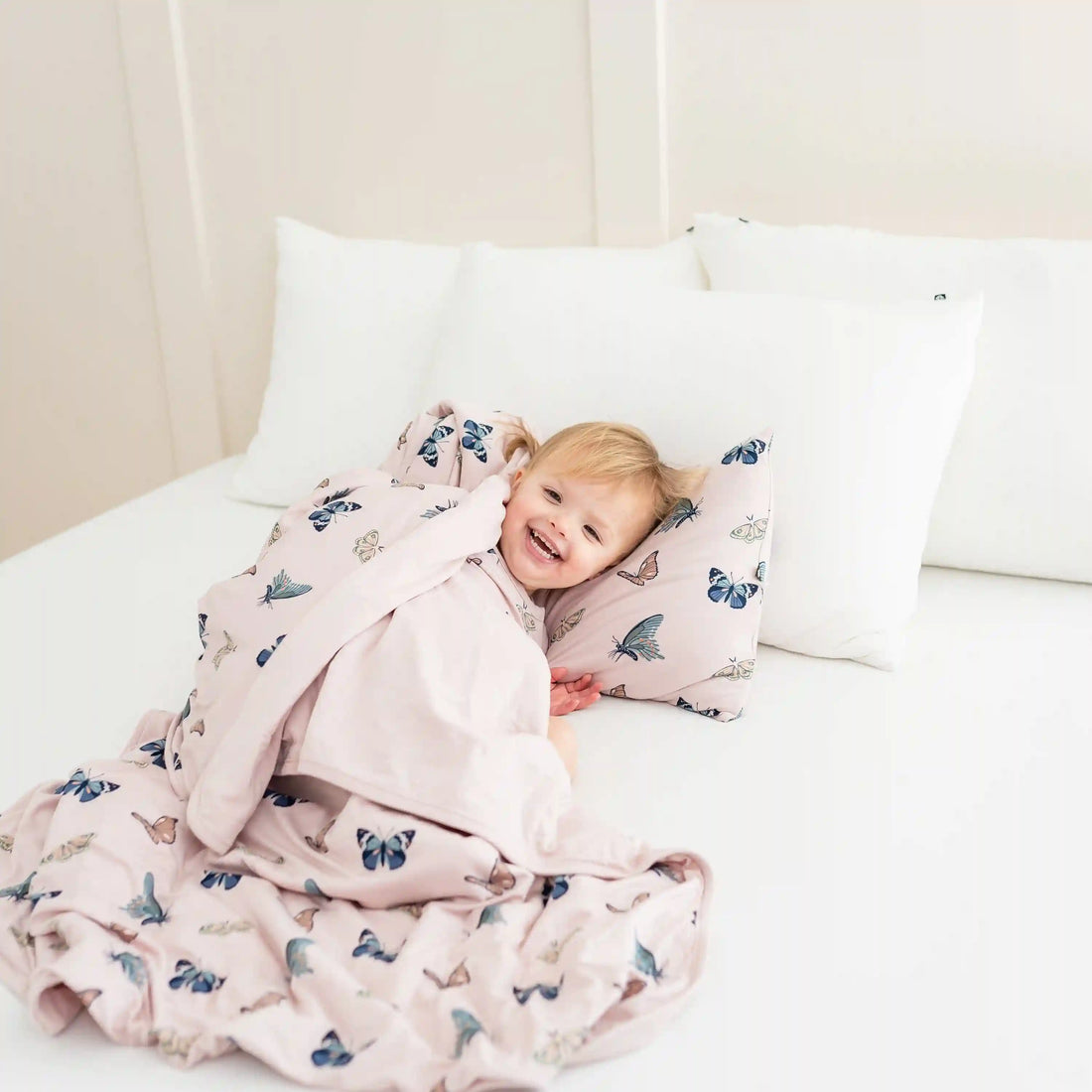Toddler Blanket in Blush Butterfly 1.0